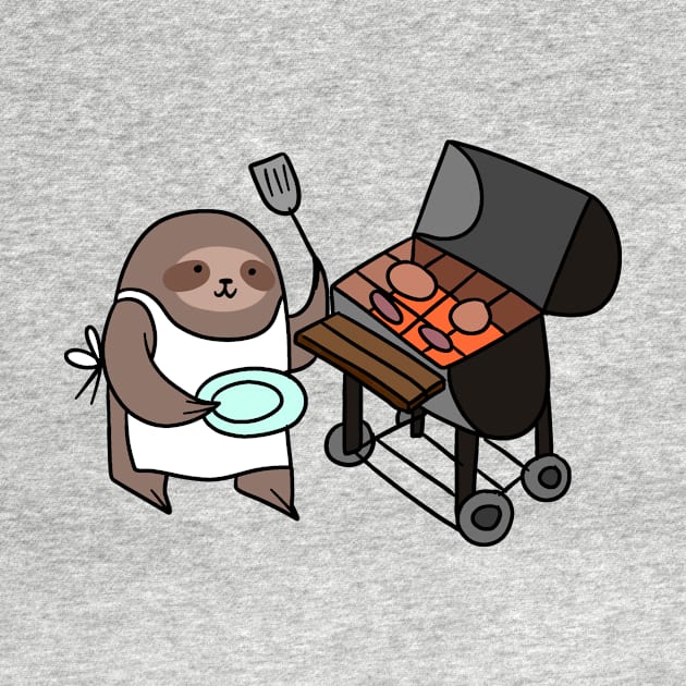 Sloth Cooking on the Grill by saradaboru